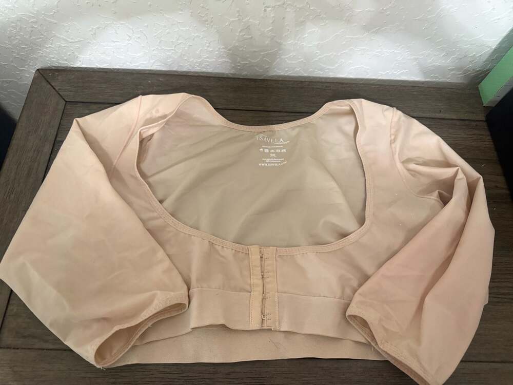 Lot of 2 Isavela 3XL Post Surgical Arm Compression Garment Bolero Faja Beige